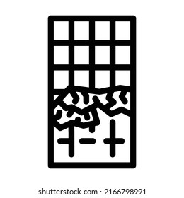 bar chocolate line icon vector. bar chocolate sign. isolated contour symbol black illustration