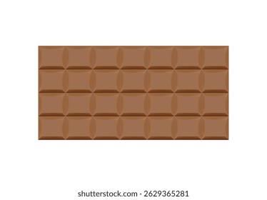 Barra de chocolate sobre fondo blanco