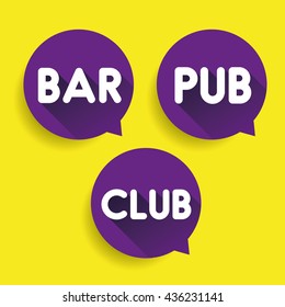 Bar Club Pub pointer vector