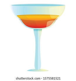 Bar cocktail icon. Cartoon of bar cocktail vector icon for web design isolated on white background