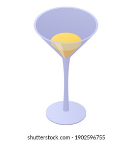 Bar cocktail icon. Isometric of bar cocktail vector icon for web design isolated on white background