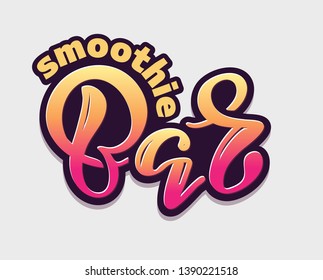 Bar Cocktail Smoothie - cute lettering label lettering banner poster