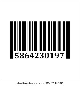 Bar, bar code, barcode, code icon. Black vector graphics.