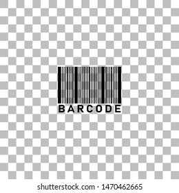 Bar code. Black flat icon on a transparent background. Pictogram for your project