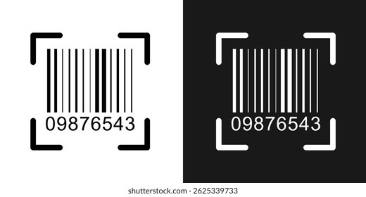 Bar code black and white vertical stripes forming a barcode like pattern, ideal for retail, product identification, inventory management, and modern tracking technologies in eps 10.