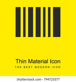 Bar code bright yellow material minimal icon or logo design