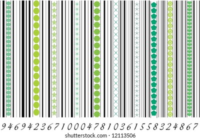 bar code with different objects