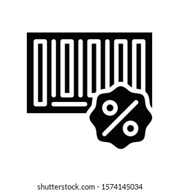 bar code and discount card vector in solid design