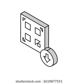 bar code for download isometric icon vector. bar code for download sign. isolated symbol illustration