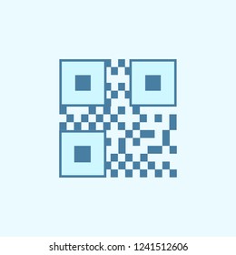 bar code field outline icon. Element of 2 color simple icon. Thin line icon for website design and development, app development. Premium icon