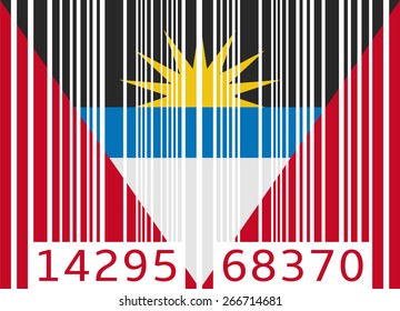 Bar Code Flag Antigua And Barbuda