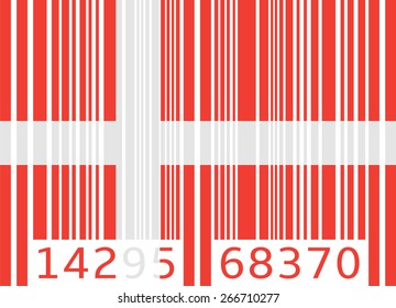 bar code flag denmark