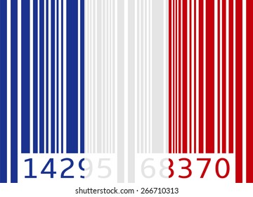 bar code flag france