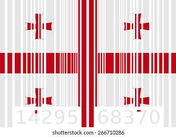 bar code flag georgia