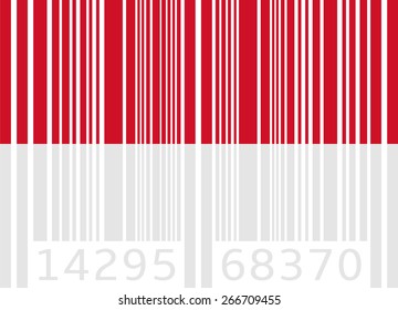 bar code flag indonesia