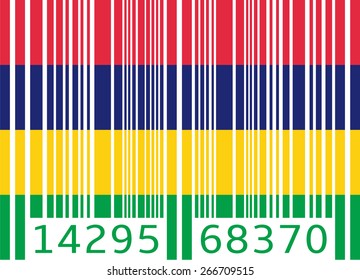 bar code flag mauritius