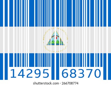 bar code flag nicaragua
