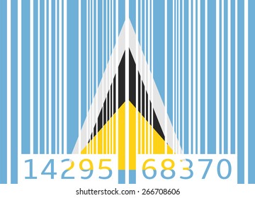 bar code flag saint lucia