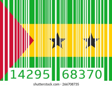 bar code flag sao tome and principe