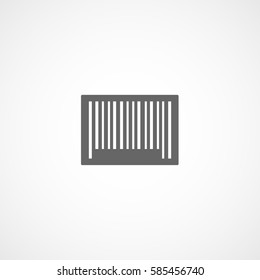 Bar Code Flat Icon On White Background 