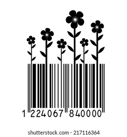 Bar code with flowers