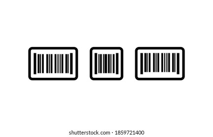 Bar code icon. Barcode icon set. Vector EPS 10. Isolated on background