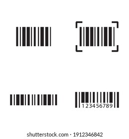 Bar code Icon Design Vector Template Illustration