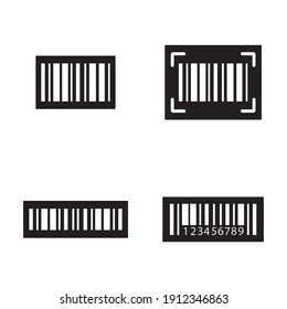 Bar code Icon Design Vector Template Illustration