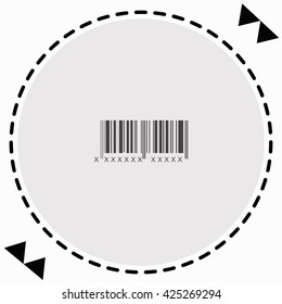 Bar code icon Flat Design. Isolated Illustration.