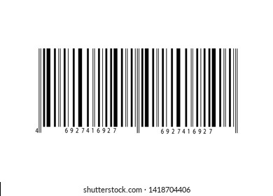 Bar code icon isolated on white background. 