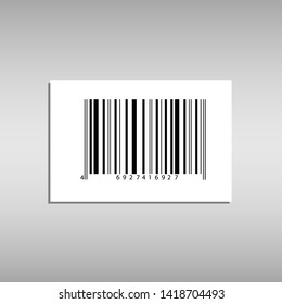 Bar code icon isolated on white background. 