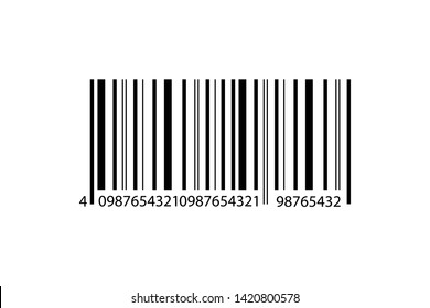 Bar code icon isolated on white background. 