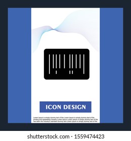 Bar code icon isolated on abstract background
