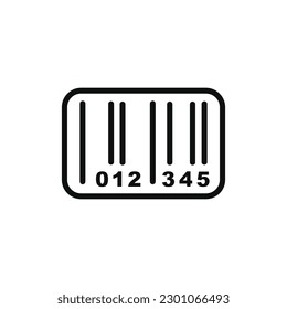 Bar code icon isolated on white background