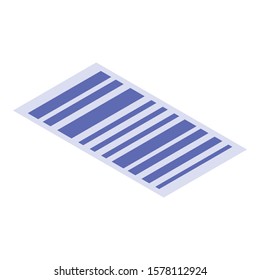 Bar code icon. Isometric of bar code vector icon for web design isolated on white background
