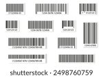 Bar code icon label for shop product. Universal product scan code. Bar code icon template