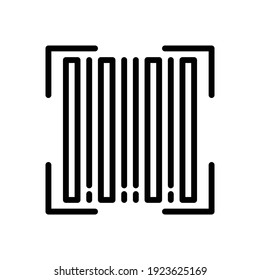 Bar code icon line style vector