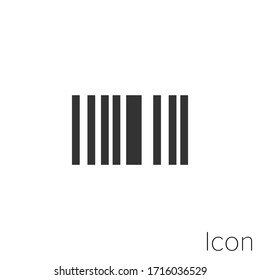 Bar code icon outline in vector.