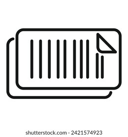 Bar code icon outline vector. Scan new product. Sign design city