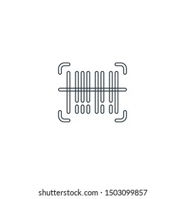 Bar code icon. QR code scan symbol