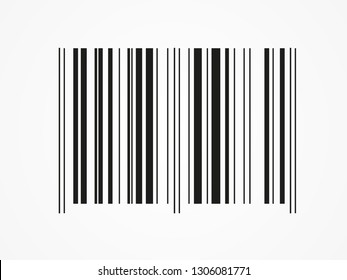  Bar code icon realistic. Flat barcode.