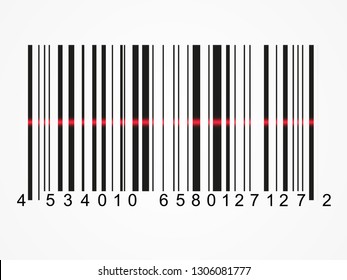  Bar code icon realistic. Flat barcode.