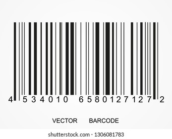  Bar code icon realistic. Flat barcode.