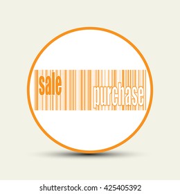 Bar code icon, sale, purchase