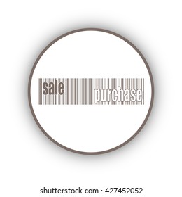 Bar code icon, sale, purchase