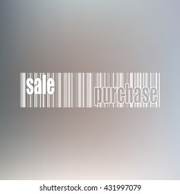 Bar code icon, sale, purchase
