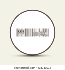 Bar code icon, sale, purchase