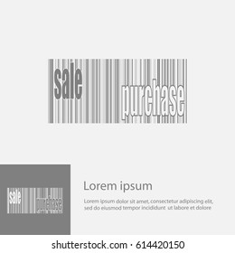 Bar code icon, sale, purchase