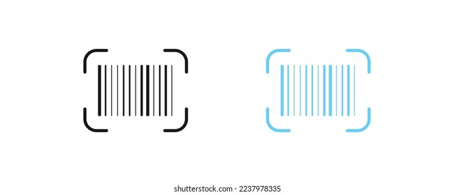 Bar code icon. Scan barcode sign. Scanner symbol. Identification product icons. Vector isolated sign.