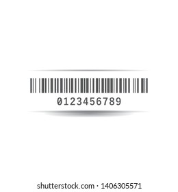 Bar code icon simple silhouette flat style vector illustration on white background.